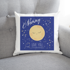 Hampers and Gifts to the UK - Send the Personalised Love You To The Moon And Back Cushion